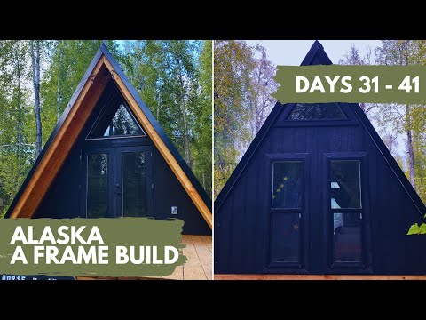Building an Off Grid A-Frame Cabin in Alaska - TIMELAPSE - Episode 5