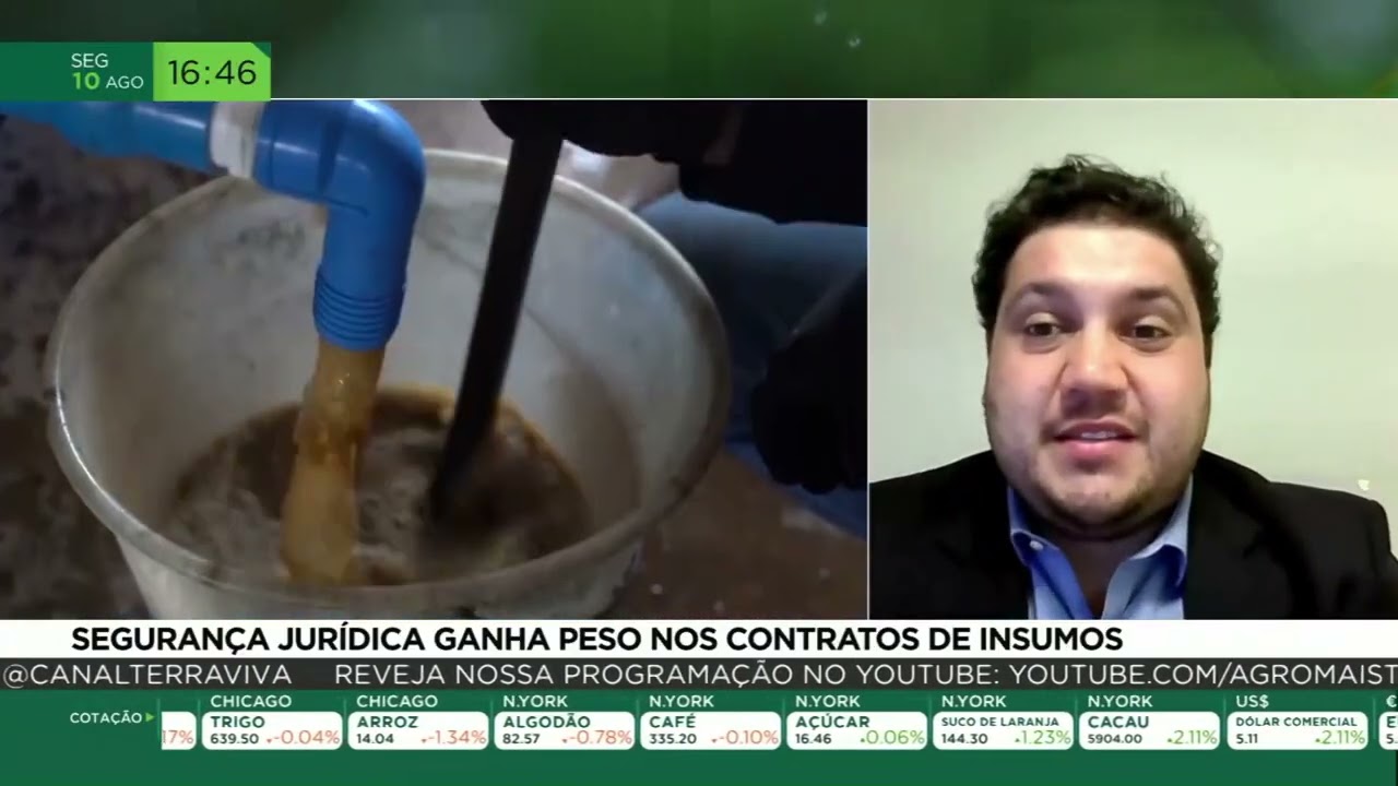 Segurança jurídica ganha peso nos contratos de insumos