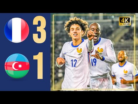 France vs Azerbaijan 3-1 Highlights - John Philip Mateta Goal | European Qualifiers 2026