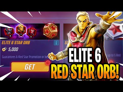ELITE 6 ADAM WARLOCK RED STAR ORB OPENING! - MARVEL Strike Force - MSF