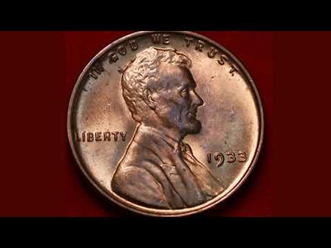 USA 1933 ONE CENT Coin VALUE + REVIEW - Lincoln Wheat Penny 1933