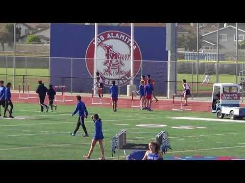 FSB 300m Hurdles vs Marina 4-12-18 - Los Alamitos Boys