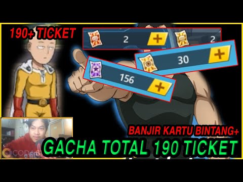 🔥🔥WOW!! GACHA TOTAL 190 TICKET (BANJIR BLACKHOLE & KARTU BINTANG+) - ONE PUNCH MAN: The Strongest