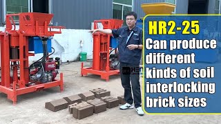 How many different soil interlocking bricks size can a compressed earth block making machine produce