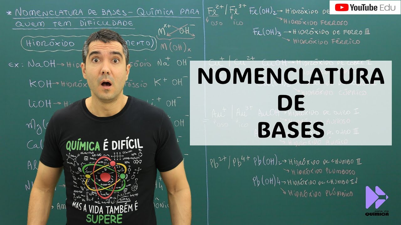 NOMENCLATURA DE BASES - Química para quem tem dificuldade!
