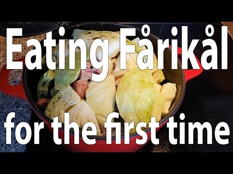 Eating Fårikål - A traditional Norwegian meal