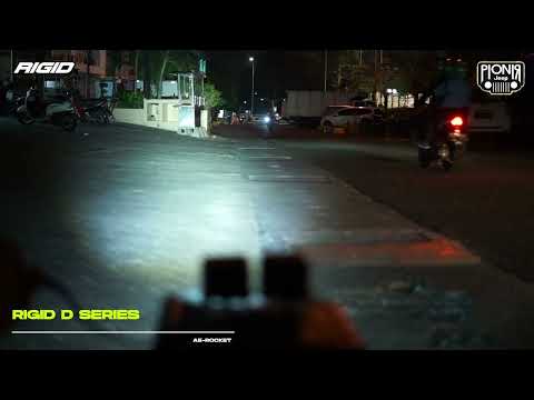 Test Rigid D-Series Pro 3 Inch LED Cube Light Pair Spot Beam Pattern | 082211101101 | Pionirjeep.com