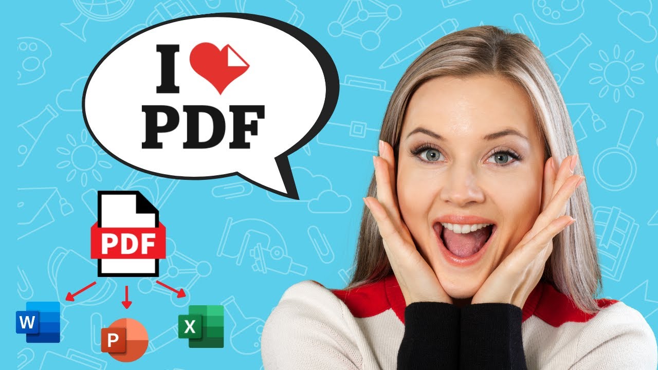 Covert a PDF To Microsoft Word, PowerPoint or Excel in ONE Click [www.ilovepdf.com]