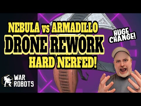 HARD NERFED | ARMADILLO vs NEBULA | DRONE REWORK | WAR ROBOTS TEST SERVER WR