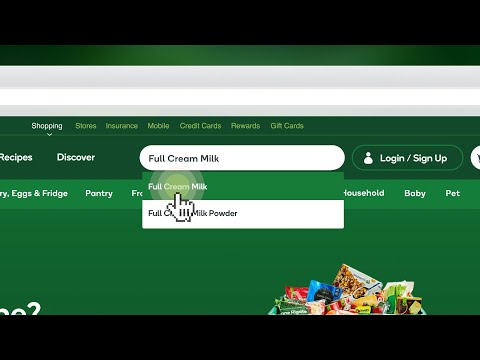 Compras on-line da Woolworths