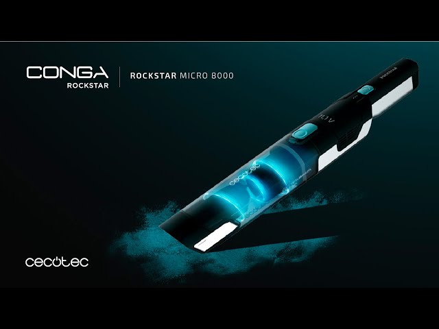 Aspirabriciole Cecotec Conga RockStar Micro 8000 120W 20min Filtro EPA Ultraleggero video