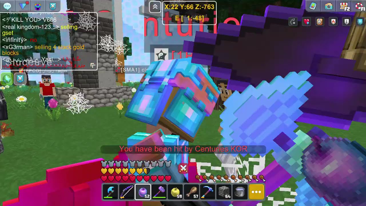 Planetcraft pvp KOR0 with lag #lag #planetcraft #planetcraftergameplay