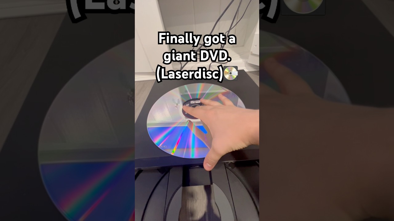 1st Time Trying Giant DVD📀😱💥#laserdisc #format #speed #movie #shorts #asmr