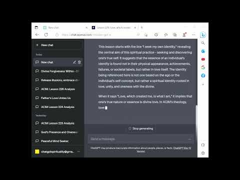 ChatGPT Spirituality ACIM Lesson 229 - Love, which created me, is what I am