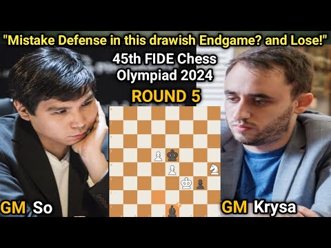 Wesley So (USA) VS Leandro Krysa (ARG) | 45th FIDE Chess Olympiad 2024 | Round 5
