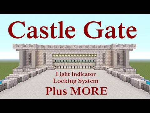 K1 Inc. - Minecraft tutorial : Castle Gates Up to 15 Blocks Wide Plus MORE