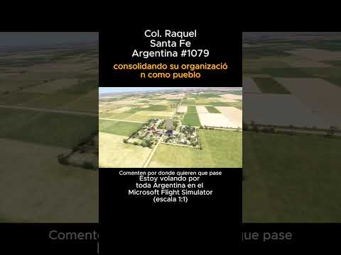 Colonia Raquel, Santa Fe desde el Microsoft Flight Simulator #coloniaraquel #santafe #msfs