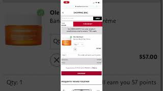 Sephora site - Checkout - skips address and goes straight to credit card/payment page