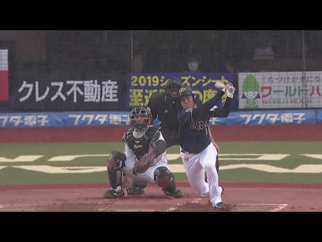 【1回表】雨にも負けず!! バファローズ・大城の2点タイムリーヒット!! 2018/9/29 M-Bs