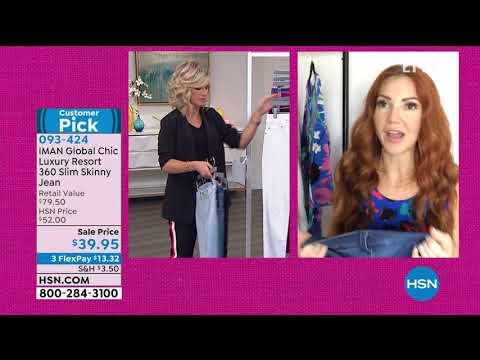 IMAN Global Chic Luxury Resort 360 Slim Skinny Jean  Bas...