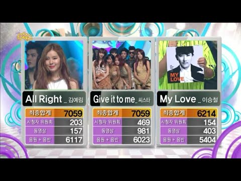 SISTAR "Give It To Me" 8TH WIN (MUSIC CORE 130629)