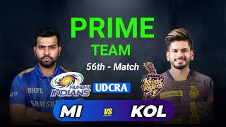 MI vs KOL Dream11 Prediction | MI vs KOL Dream11 Team | MI vs KOL Dream11 | MI vs KOL 56th Match