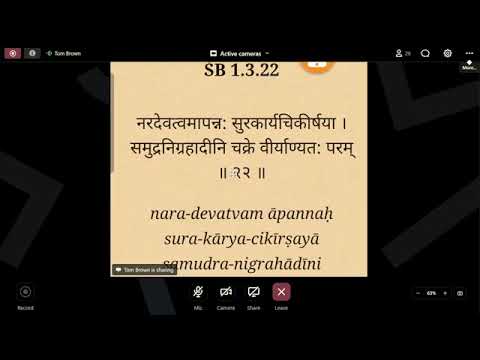 SS. Hanumatpresaka Swami: Clase de Srimad Bhagavatam 1. 3. 22