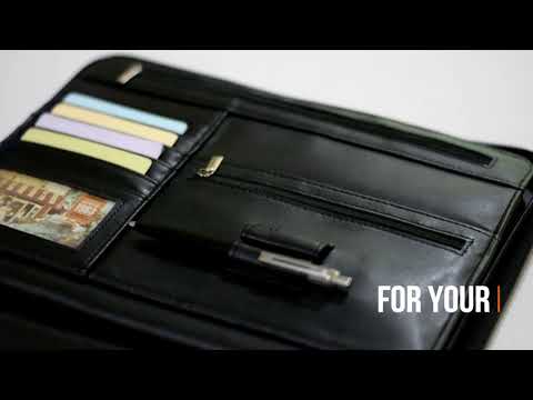 Wundermax zipper ipad padfolio, leather business portfolio o...