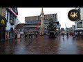 Leicester JANUARY 2023 City Walking Tour During A Rainy Day 4K UHD