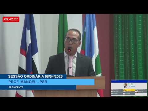  SESSÃO DIA 08/04/2026 – PRONUNCIAMENTO DO VEREADOR PROF. MANOEL