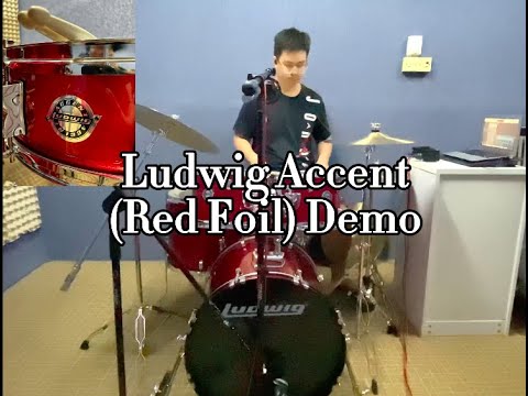 Ludwig Accent (Red Foil) Drum Kit Demo