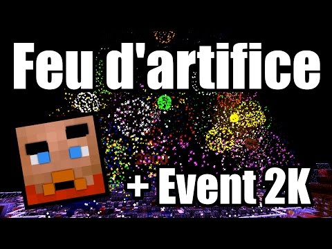 Natsimhan - Minecraft Fireworks 1m30 + event to celebrate 2000 players on MineTribu