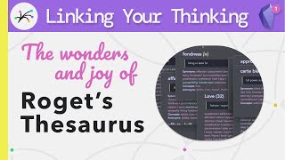 On the Wonders and Joy of the Thesaurus (in Obsidian)