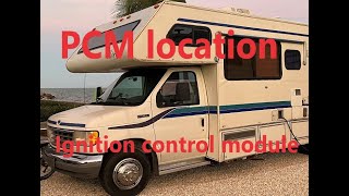 1996 1997 Ford E150 E350 motorhome PCM. Powertrain control module. Ignition control module location