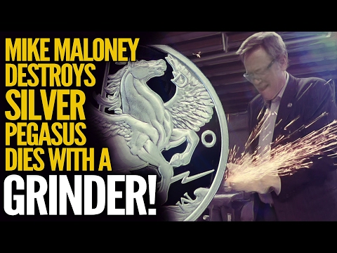 Mike Maloney Destroys Silver Pegasus Dies With A Grinder!