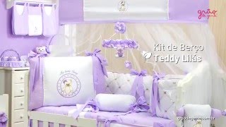 Quarto para Bebê sem Cama Babá Teddy Lilás | Ref: 50359