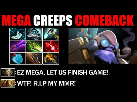 9 SLOT ITEMS Insane Fap Hand Tinker Rampage!!! - Epic Mega Creeps Comeback 7.26c Dota 2
