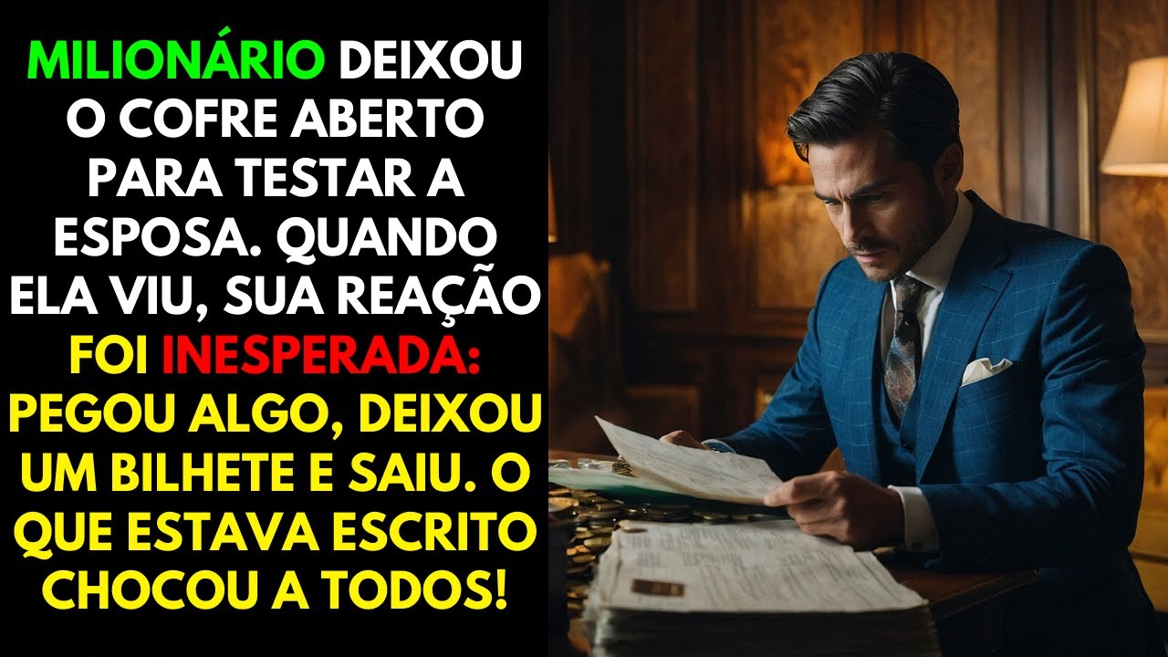 MILIONÁRIO DESCONFIAVA DA ESPOSA E DEIXOU O COFRE ABERTO... A ESPOSA VIU E....