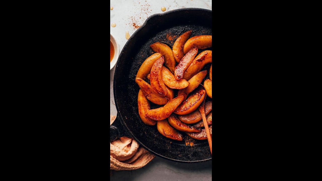 Caramelized Cinnamon-Spiced Pears (8 Minutes!) | Minimalist Baker Recipes