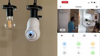 Review GALAYOU 2K Light Bulb Security Cameras Wireless Outdoor, Lightbulb Camera