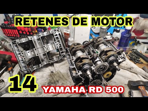 14 Sustituir Retenes de Motor Yamaha RD500 y limpiar Cárteres