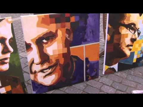 Partiledarna blir porträttkonst - Nyhetsmorgon (TV4)