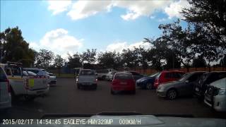 preview picture of video 'Eagleye Dashcam - Bad Driving in Police Station Parking lot!'