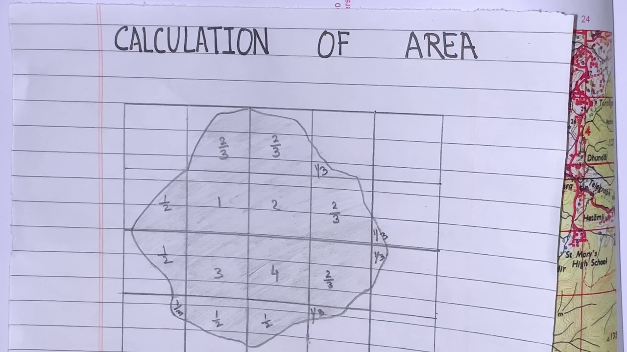 Calculation of Area in the Topographical Map