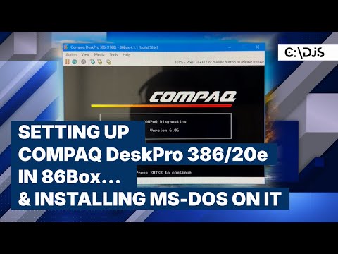 Compaq DeskPro 386/20e in 86Box - Part 1 - Setup and Installing MS-DOS 3.31