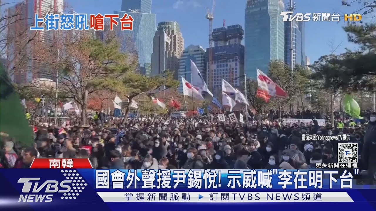 「挺、反尹錫悅」2陣營國會外示威! 抗議口號把電子舞曲當配樂
