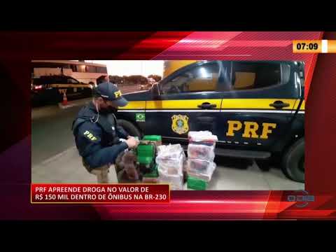 PRF apreende droga no valor de R$150 mil dentro de oÌ‚nibus 17 07
