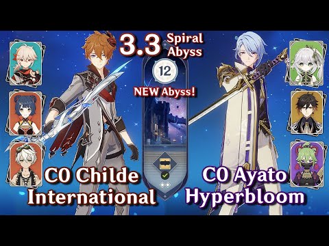 Spiral Abyss 3.3 - C0 Childe International & C0 Ayato Hyperbloom | Floor 12 9 Stars | Genshin Impact