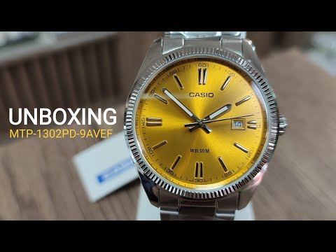 UNBOXING AND REVIEW CASIO MTP-1302PD-9AVEF | Yellow Dial