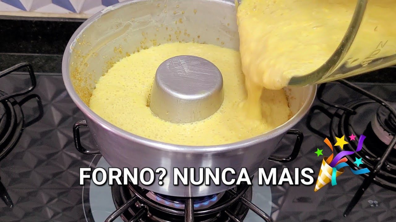 NÃO FAÇA MAIS BOLO NO FORNO!! A VOVÓ ME ENSINOU ESSA RECEITA NA BOCA DO FOGÃO